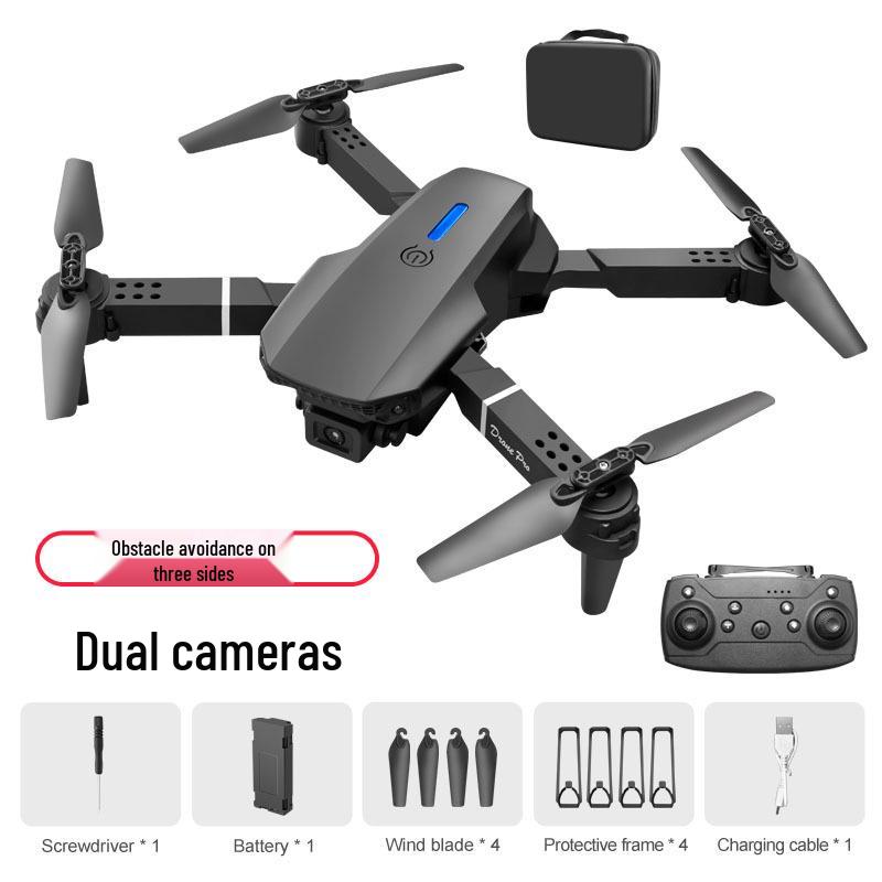 E88 Brushless Drone with Optical Flow, Obstacle Avoidance, Dual 4K Cameras, Aerial Photography, Four-Axis Control, and Remote Operation