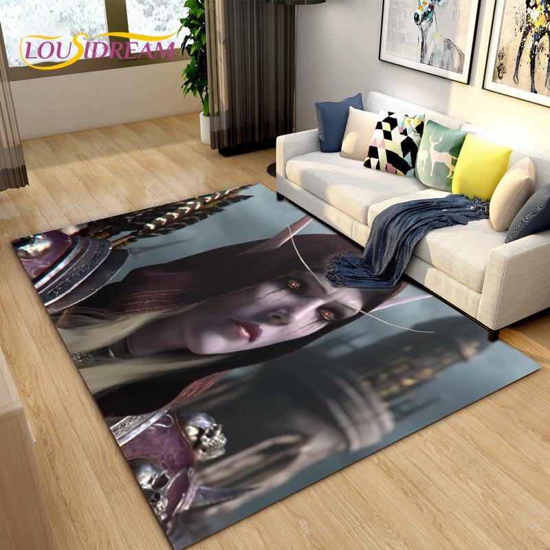 3D World of Warcraft , WOW Game Area Rug Large ,Carpet Rug for Living Room Bedroom Sofa Doormat Decoration ,Kids Non-slip Floor Mat
