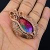 Rainbow Solar Quartz 999 Copper Wire Wrapped Pendant, Handmade Gemstone Pendant Jewelry, Gifts For Wife Brand New Pendant