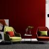 Cinnabar Red Waterproof PVC Wall Sticker for Living Room - Self-Adhesive Background Wallpaper