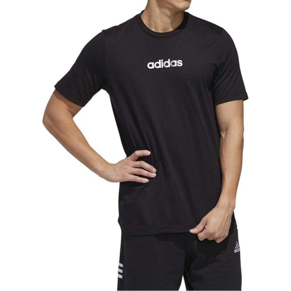 Adidas T Shirts Men's Black Crew Neck Moderate Straight Fit GD5438