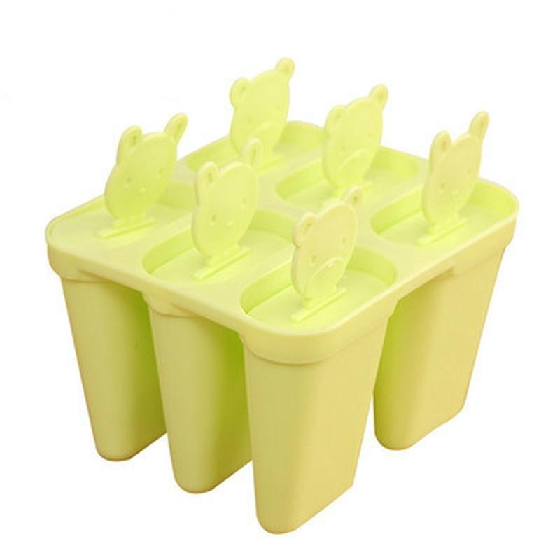 

6 Grid Cute Ice Mould Kitchen Ice Tray Pan Mold Ice Cream Tools Home DIY Tools 12*11*11.2cm зелёный