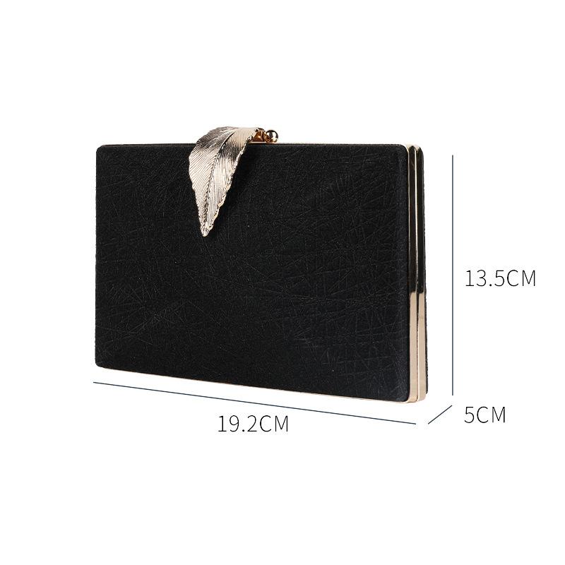 Silver Clutch Luxury Bags Womens  Designer Wedding Purse and Handbags Leaf Shape Hasp Phone Crossbody Bag