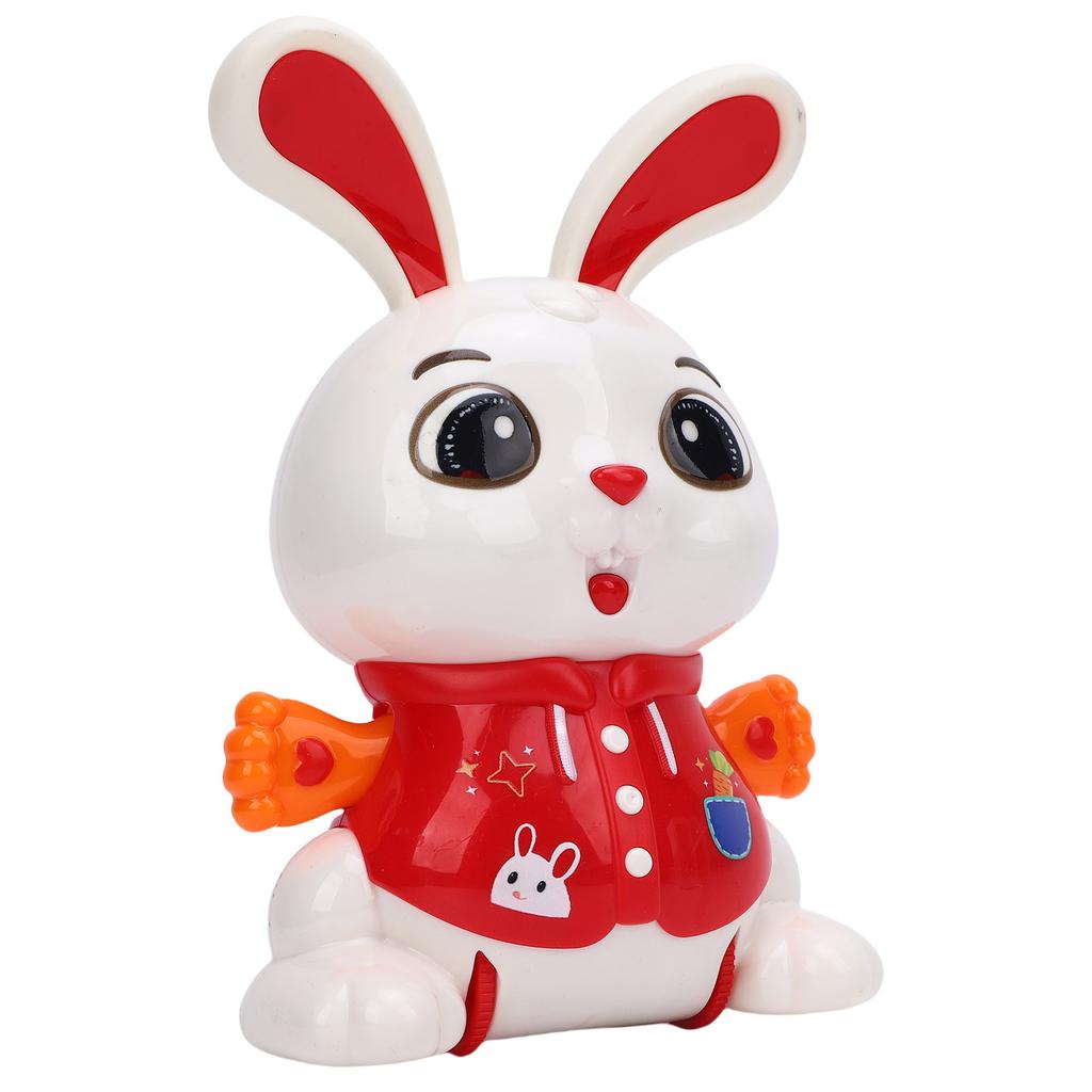 Electric Stunt Swinging Rabbit Toy Light and Music 360 Degree Rotating Dancing Bunny Toy for Children