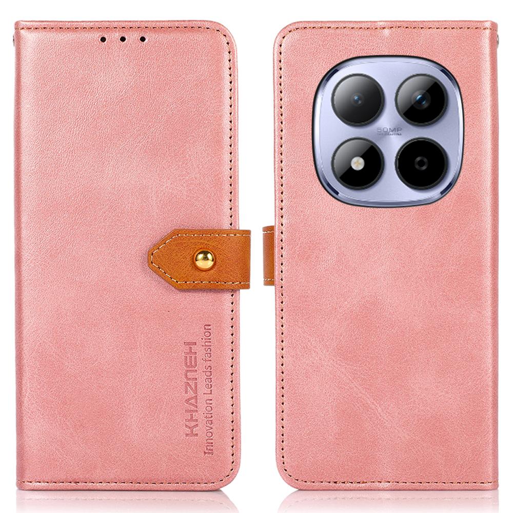 KHAZNEH Pro Xiaomi Redmi Note 15 Pro 5G (Globální) Peněženka Pouzdro na telefon Stojan Kožený Odklápěcí kryt