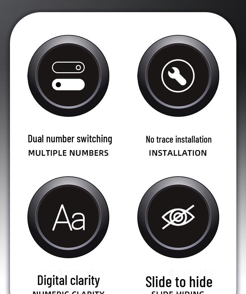 Denza D9 Temporary Parking Number Plate for Cars - Interior Phone Display