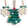 Non-Toxic Christmas Hanging Pendants Xmas Tree Snowflake Hand Crochet Noel Navidad Ornaments Merry Christmas Decors New Year Kids Gifts