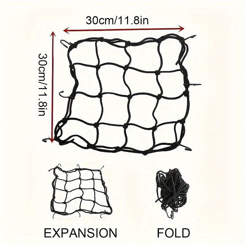 1pc Durable Motorcycle Cargo Net with Elastic Rubber Straps Transparent Plastic Helmet Protector Ideal for Storing Bags and Gear on Bicycles