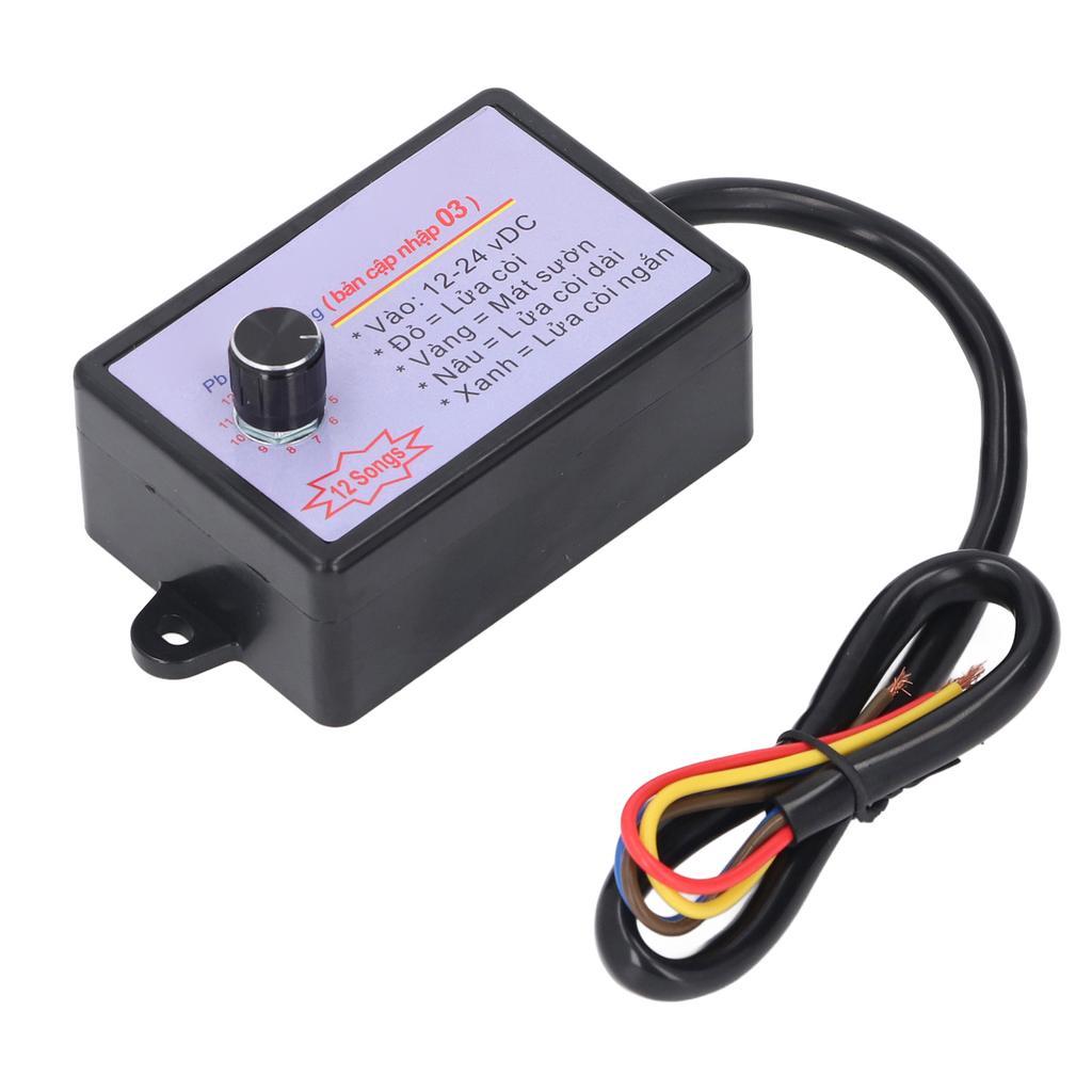 12 Tone Horn Controller Enhance Sound Quality Universal Fit Car Horn Controller for 12V To 24V