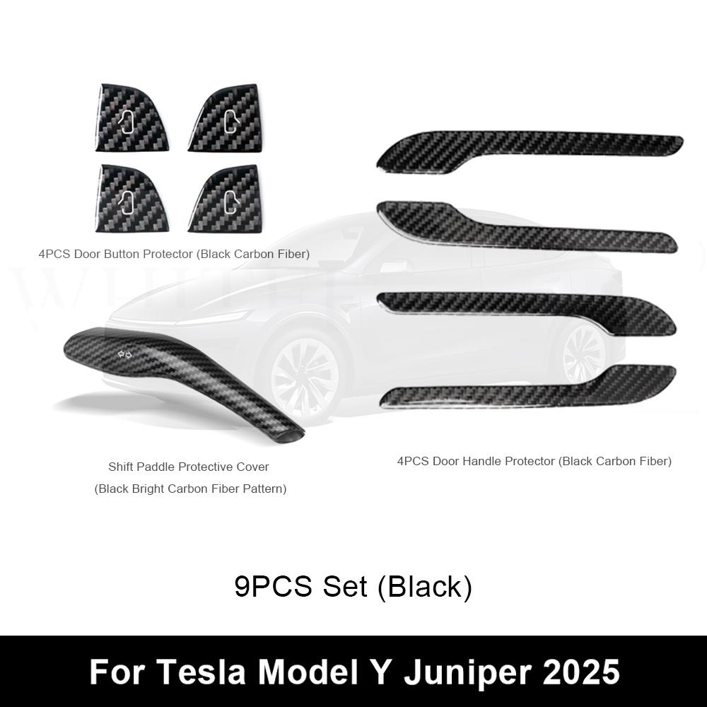 For Tesla Model Y Juniper 2025 Car Gear Shift Cover Steering Wheel Lever Protection Steering Wheel Gear Shifter Protector Cover