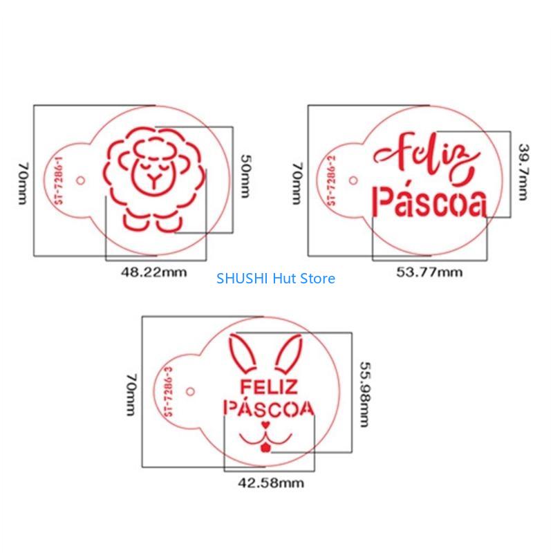 5 Stück/Set Feder Oster Malvorlage PET Schablonen Hase Schmetterling DIY Wand Stoff Papier Basteln Handgemachte Kunst Geschenk D57B