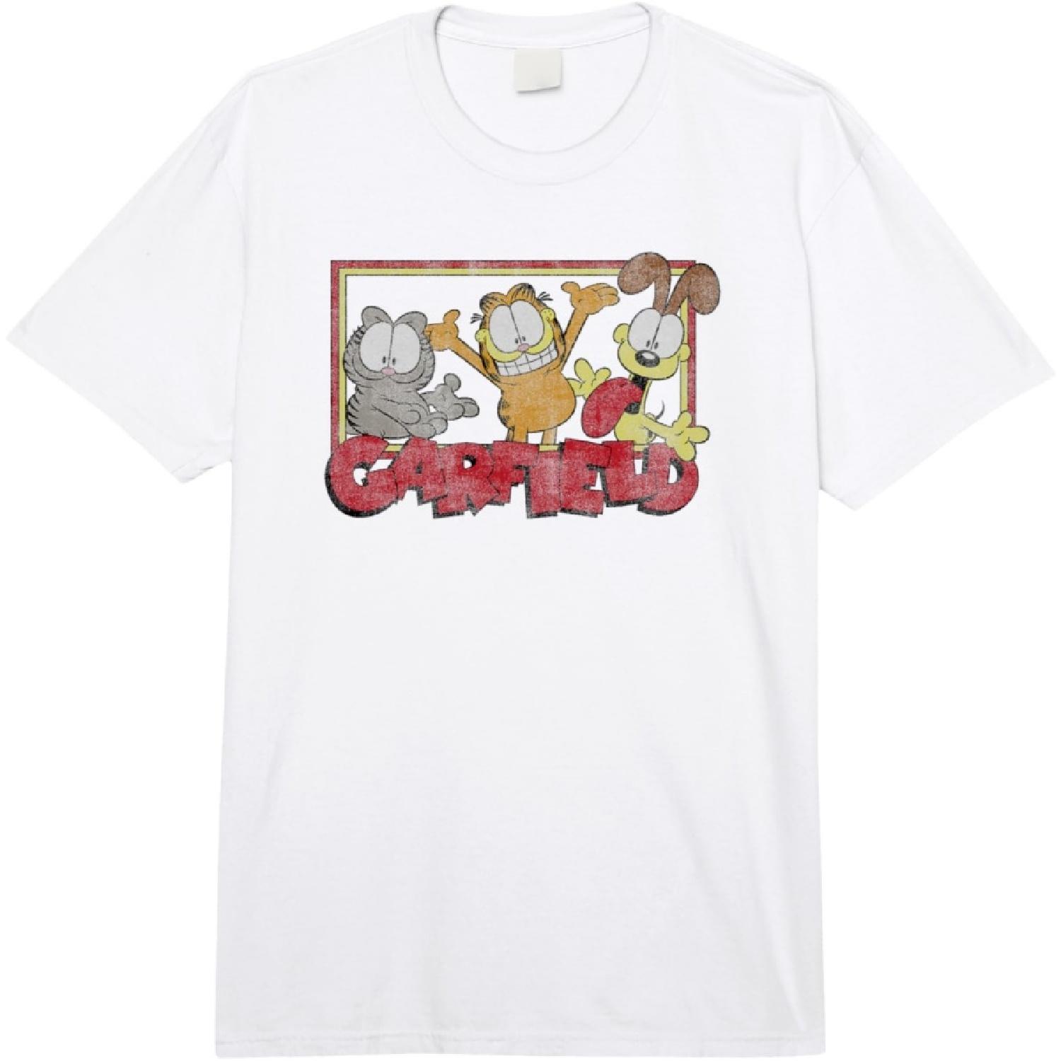 Garfield Odie Garfield Nermal Group Comfort Colors Adult Heavyweight T-shirt XXXXXL белый