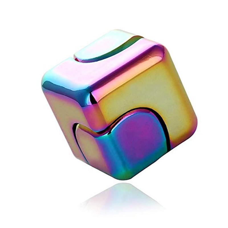 Jucării Fidget Spinner Pătrate Colorate Rotative Giroscop de Deget Anxietate Jucării pentru Reducerea Stresului Cadouri de Ziua Îndrăgostiților Paște pentru Băieți Copii