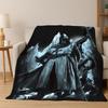 Cartoon Knight Templar Cavalier Crusaders Flannel Blanket Soft Warm Throw Blanket for Bedroom Living Room Bed Travel Picnic Kid