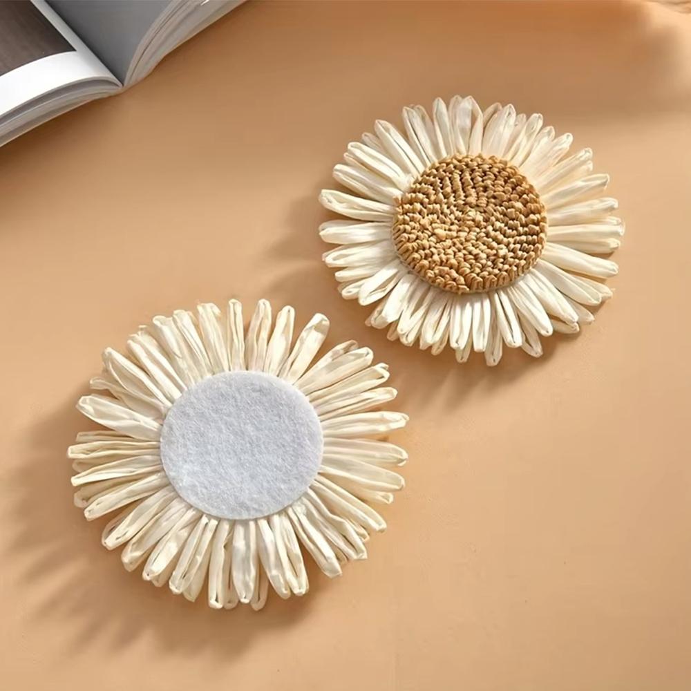 5/10/20pcs Sunflower & Daisy Craft Embellishments White & Beige DIY Decor Accessories for Beach Hats Clothing Curtains Ties