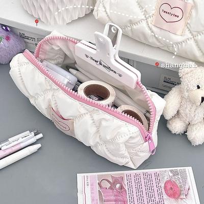 Portable Stationery Bag Large Capacity Cosmetic Bag Cute Pen Box
