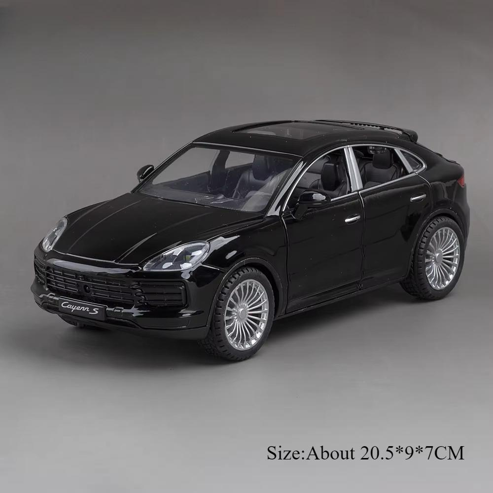 1:24 Alloy Panamera Cayenne S Diecast Miniature Models Toys Car Ornament Sound Light Pull Back Vehices Fashion Decorations Gifts