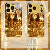 Gilded Running Horses Electroplated Golden Phone Case For iPhone 14 17 16 15 13 12 11 Pro Max Plus 16E 17Air XR 7 8 XS X Cover