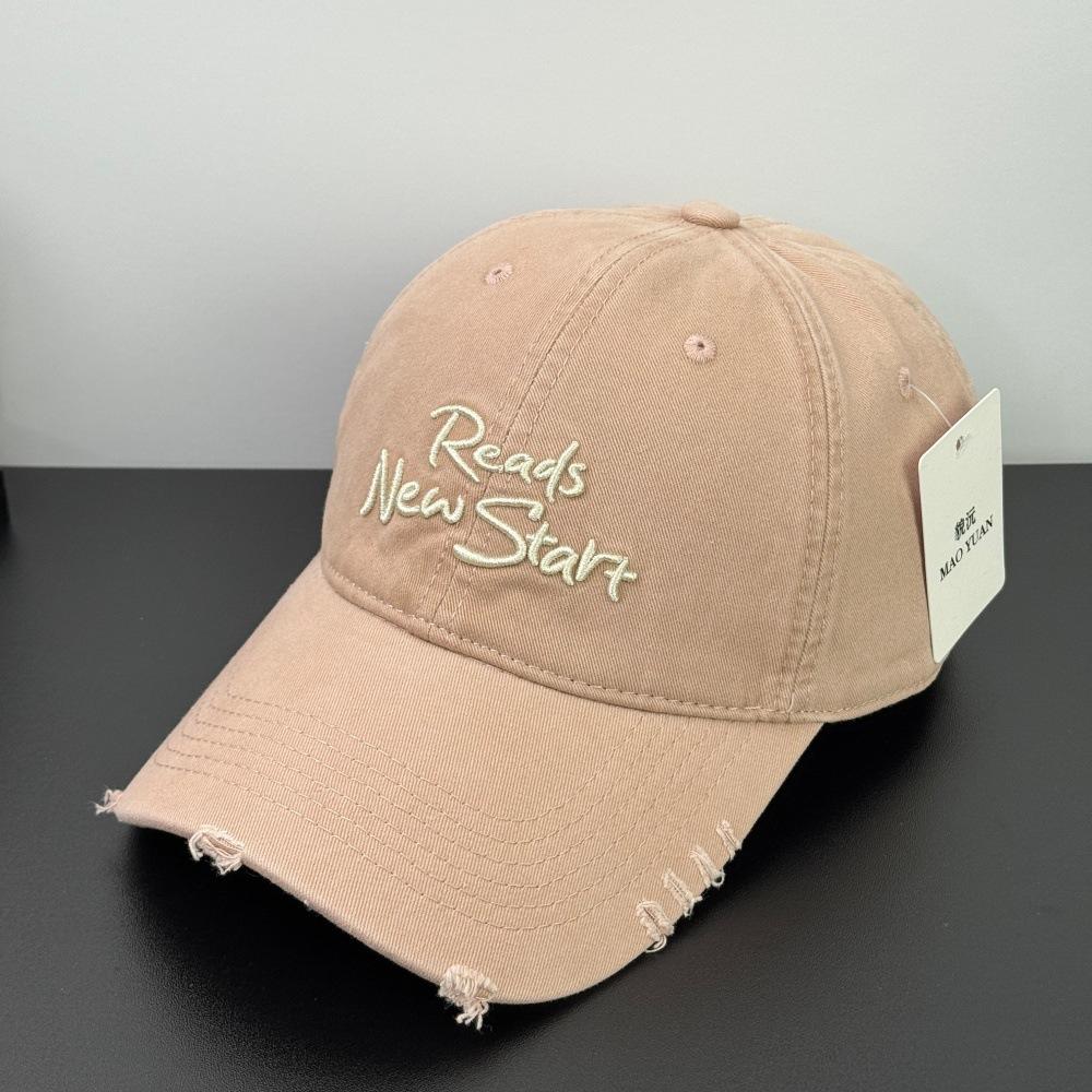 Fashion Hat Four Seasons Big Head Circumference Simple Baseball Cap Embroidery Letter Cap Casual Versatile Outdoor Casual Sunscreen Cap