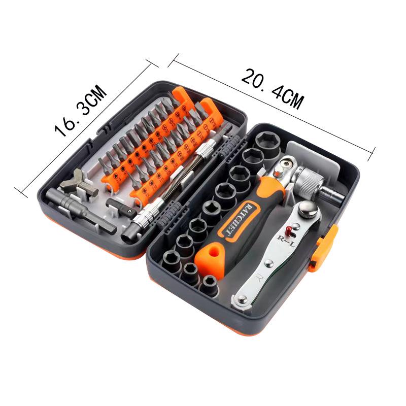 38-in-1 Household Semi-Automatic Ratchet Screwdriver & Wrench Set