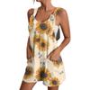 Women's Fashion Floral Print Jumpsuit Casual Jumpsuit Shorts