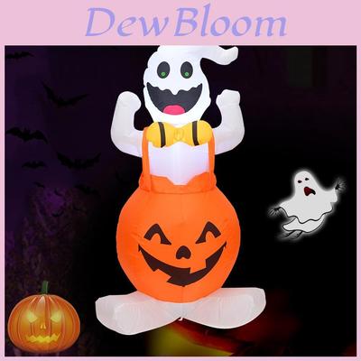 Fantasma Inflável de Halloween Abóbora Decoração de Quintal ao Ar Livre Luzes LED