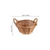 Round Willow Wicker Basket with Double Handles Decorative Tabletop Organizer for Bread Snacks Vegetables Easter Gift Hamper
