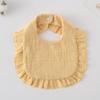 Ruffle Baby Drool Bibs: Pure Cotton Printed Lace Bibs