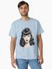 Pulp Bettie Page pinup in black and white with red lips Classic T-Shirt