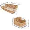 Sturdy Water Hyacinth Woven Basket with Wooden Handle Multipurpose Storage Solution For Toy Books And Blankets B03E