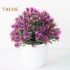 TDStore Artificial Flowers Realistic Simulated Plastic Artificial Potted Flower for Home Decor