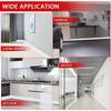 118 Inch Flexible Self-Adhesive Vinyl Wall Border Sticker Base Molding Trim Easy Installation For Home Living Room Wall Decor
