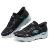 Skechers Go Series Comfortable Versatile Low-Top Casual Running Shoes Women Sneakers White Black 129345-BKBL