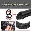 3 Meters 30mm Universal Door Edge Trim Protector Guard Hardwearing Car Auto Truck Ship Dustproof Rubber Seal Strip With Steel Sheet