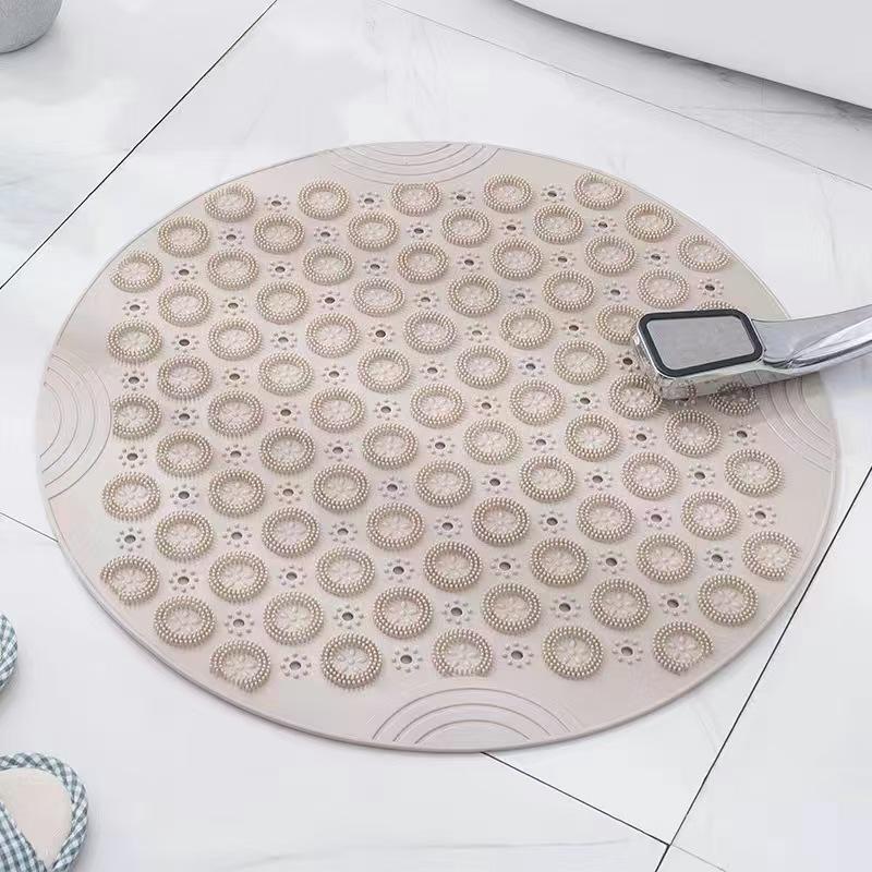 Non-Slip Silicone Bathroom Floor Mat: Anti-Fall Shower and Toilet Mat with Suction Cups