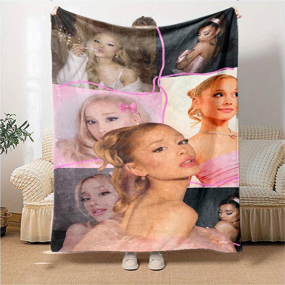 Ariana Grande'S Glamour Evolution Blanket Soft Throw Blanket For Home Bedroom Bed Sofa Travel Office Solid Christmas Blanket