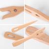 Wood Knitting Fork Braiding Tool and Large Eye Needle Set Ergonomic Grip For Tapestry Bracelets Braiding Weaving Project