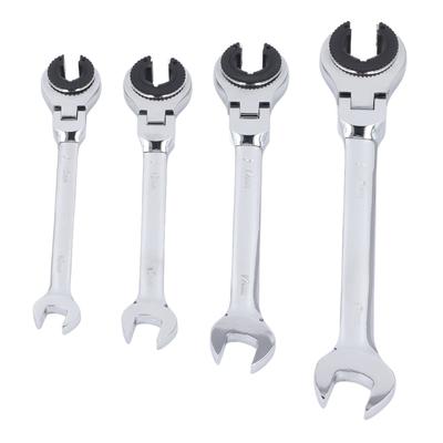 Zestaw kluczy do przewodów hamulcowych 72 zęby Regulowany kąt 10mm 12mm 14mm 17mm Grzechotkowe klucze do rurek