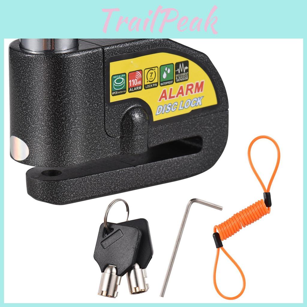 Disc Lock With Disc Alarm Brake Lock Motorcycle Alarm Lock Antitheft Security Wheel Disc Lock