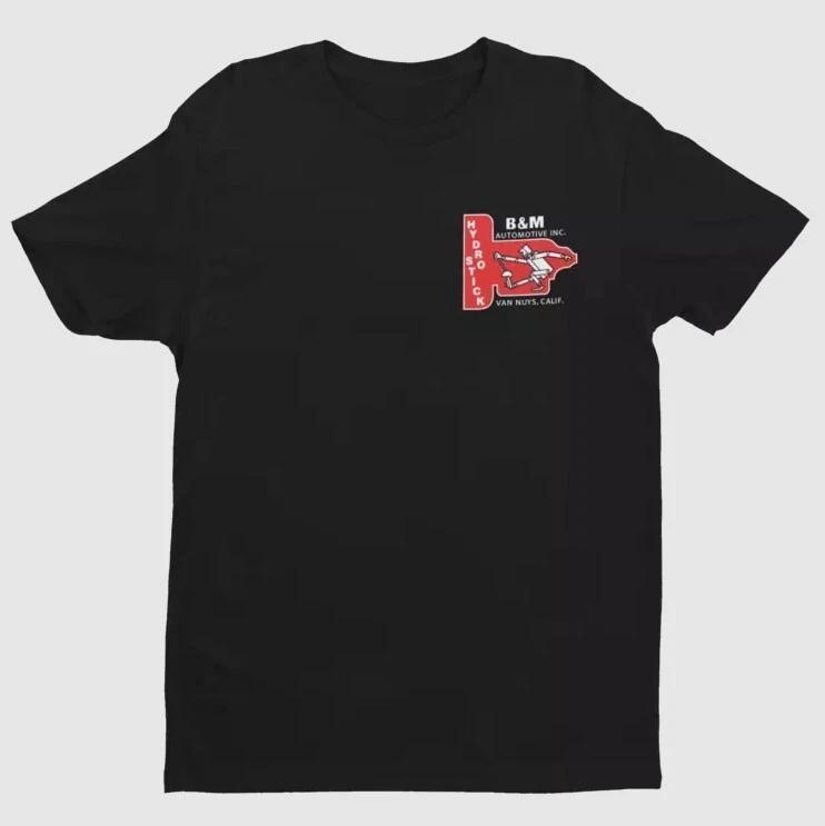 B&M Hydro-Stick Transmisson (654A) T-Shirts, Black 100%Cotton.