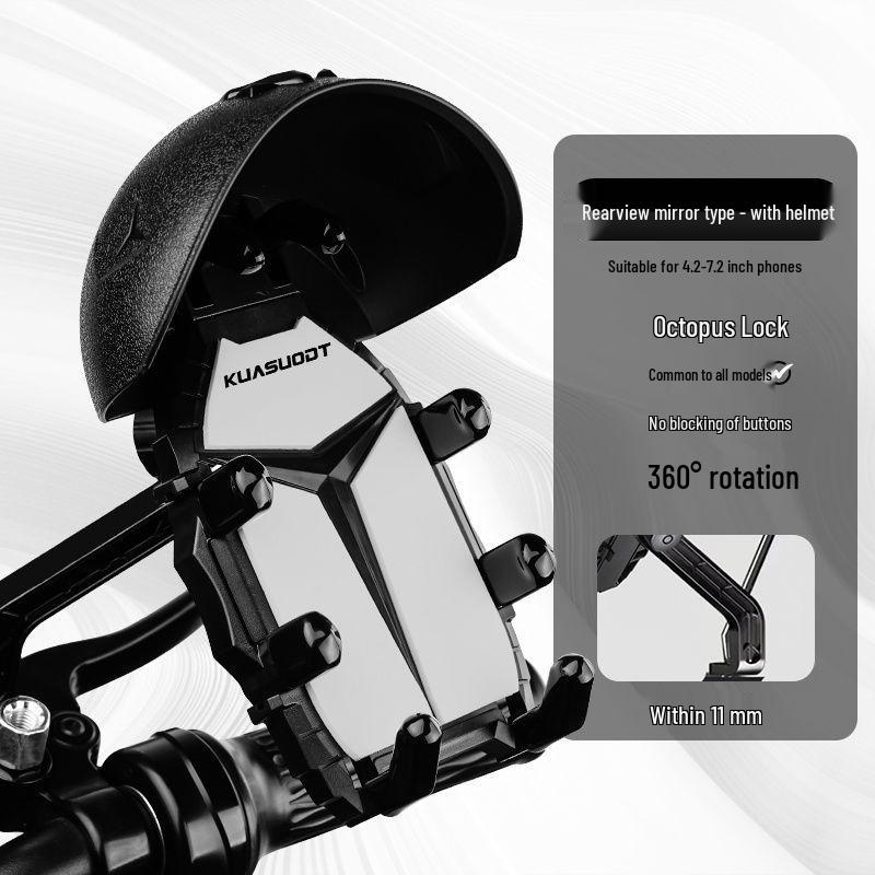 Motorrad/Fahrrad Wasserdichte Stoßfeste Handyhalterung mit Sonnenschutz für Navigation