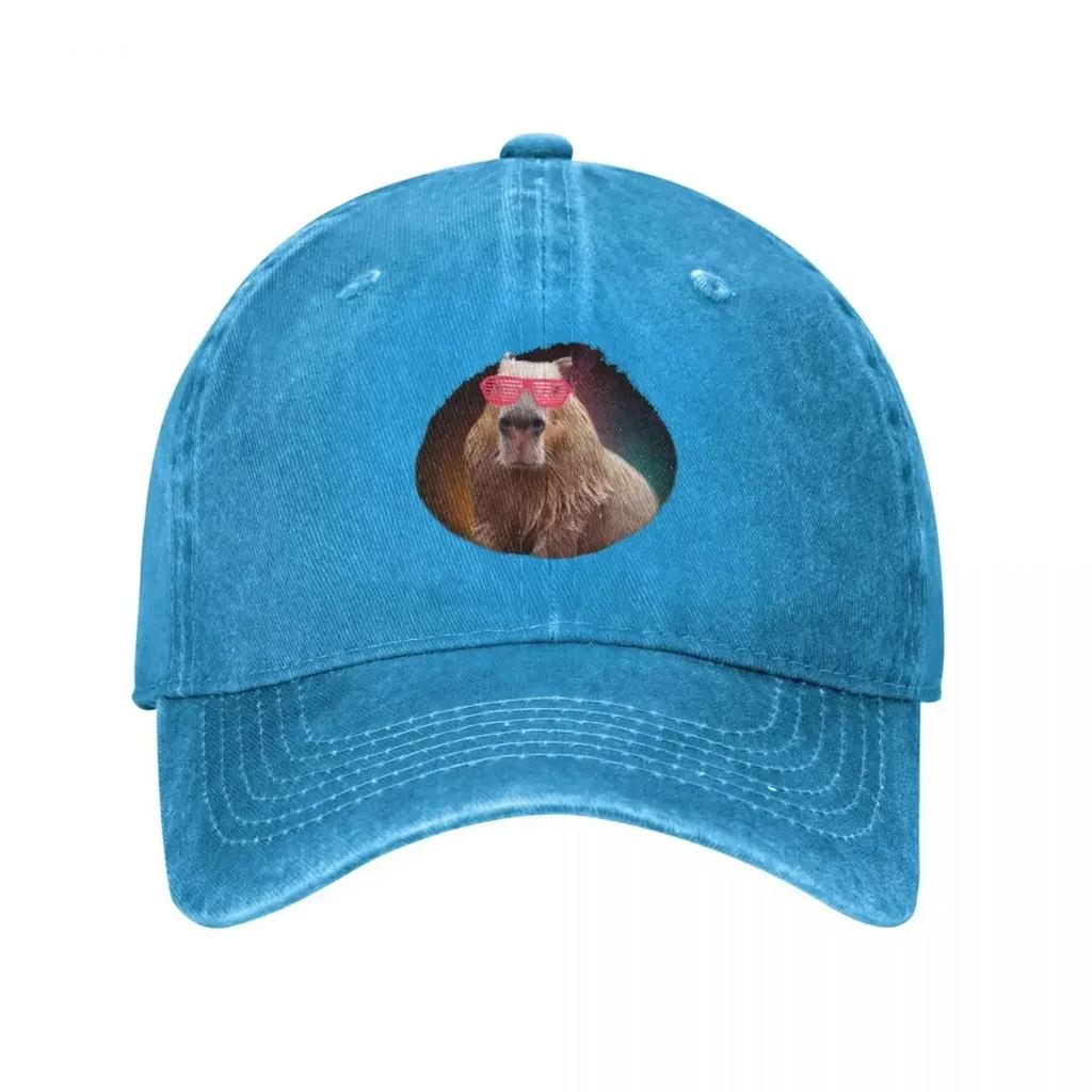 Vintage Capybara Gift Baseball Cap Unisex Distressed Denim Snapback Hat Funny Animals Outdoor Activities Hats Cap
