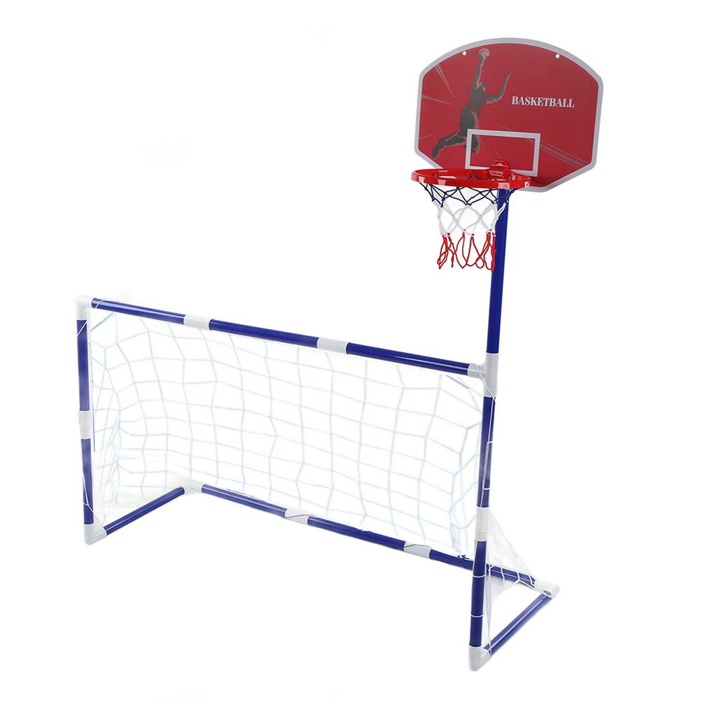 2 In 1 Sports Center Kids Basketball Football Sports Set Children Basketball Hoop Indoors Outdoors