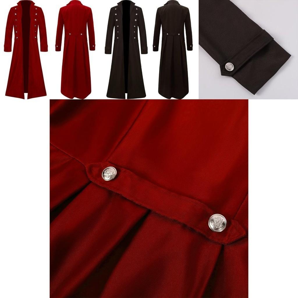 Elegante Giacca Steampunk Retrò da Uomo Cappotto Gotico Vittoriano Rana Costume di Halloween Manyi Fashion
