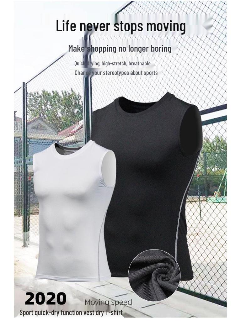 Pánské rychleschnoucí tílko bez rukávů na basketbal, běh, trénink