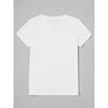 European Size 1pc Women'S Inspirational Polyester T-Shirt, Crew Neck Short Sleeve with Portrait Print