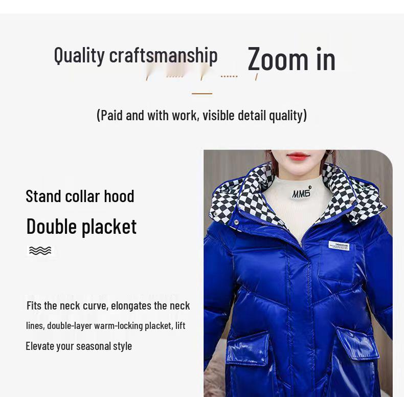 2024 Damen Lockerer Kapuzen-Kurzmantel mit Baumwollfüllung - Koreanischer Stil Wintermantel