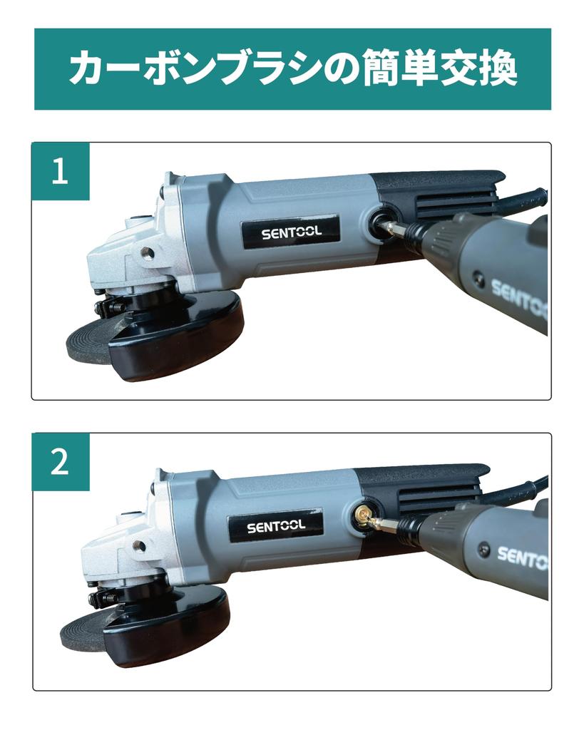 SENTOOL Variable Speed Disc Infinitely Variable 7 5 Roles in 2 Offset Grindstones Hole Diameter Baby Polishing Angle TDG100V Grinder, 100mm, Corded,
