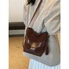 Autumn Brown Women Bucket Bags  New Casual Large Capacity Shoulder Bag Female Fashion Commuter Crossbody Bag
