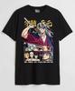 Demon Slayer Uzui Tengen Character Printed Black T-shirt Casual Anime Themed Summer Top for Unisex